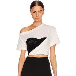Alexander Wang Draped T-Shirt with Bustier